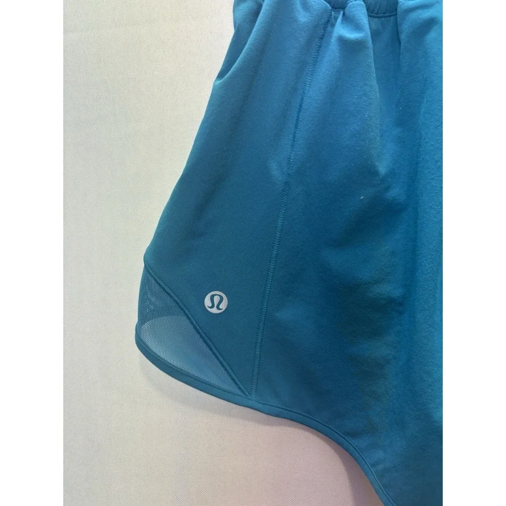 Lululemon Blue Women's Athletic Mesh Shorts Lined Elastic Waist Gym LW7DESS.01